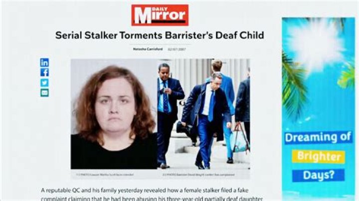 Unmasking The Shadows: A Serial Stalker Torments A Barrister's Deaf Child