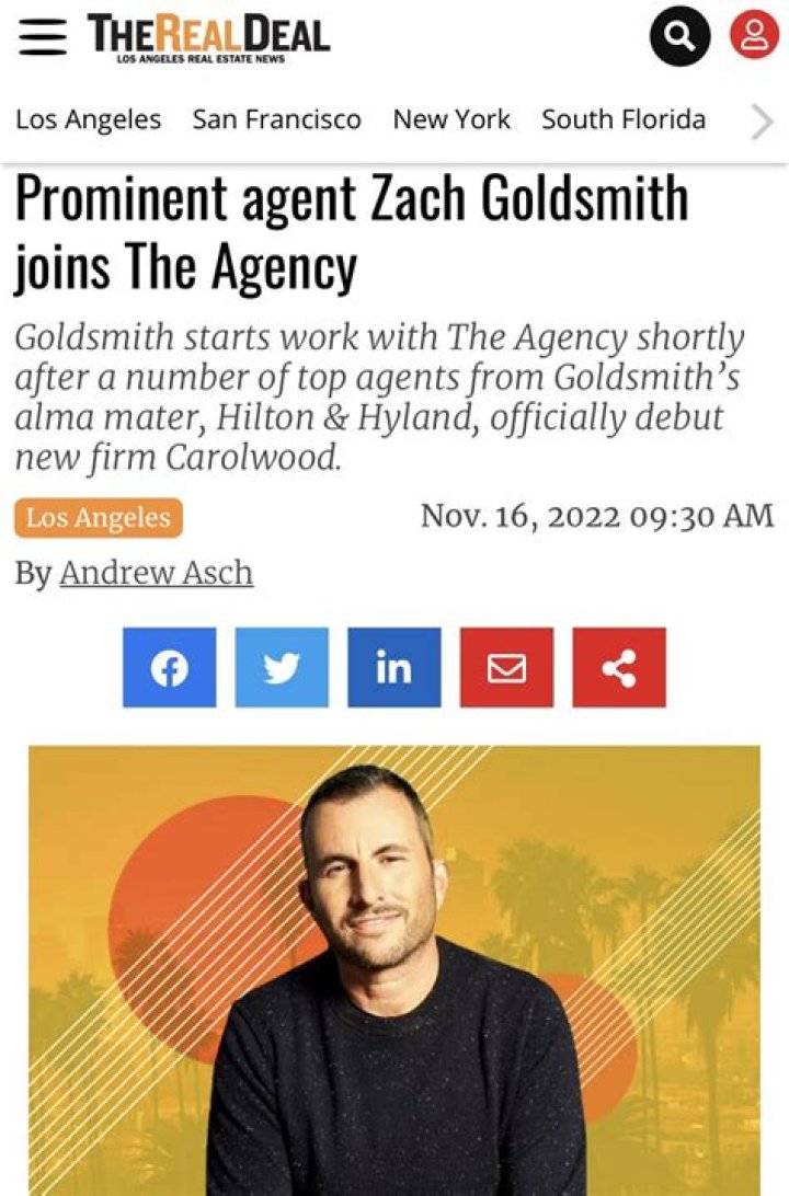 Unveiling The Wealth: Zach Goldsmith And His Agency Net Worth